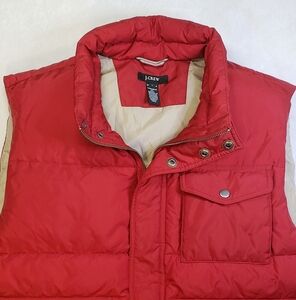 J. Crew Men's Down Fill Cargo Pocket Puffer Vest Size L